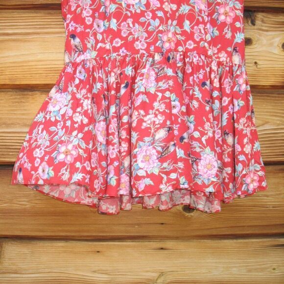 Red Love Birds Print Top M - Picture 7 of 10